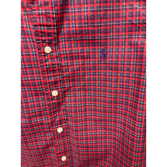 Ralph Lauren Kids Holiday Christmas Plaid Button Down Shirt L/G 14-16 - Picture 4 of 6